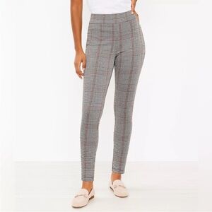 Loft Plaid Pull On Legging Pants Size XS Petite